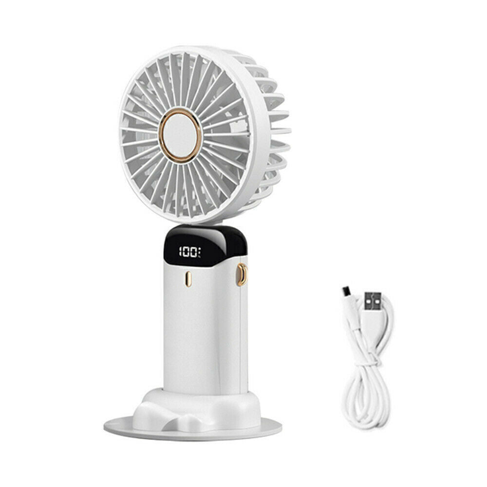 Portable Hand-Held Fan Mini Folding Desk Fan Cooler Cooling USB Rechargeable UK