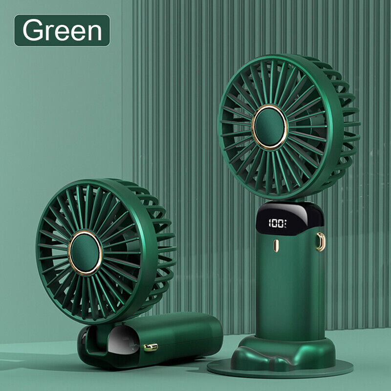 Portable Hand-Held Fan Mini Folding Desk Fan Cooler Cooling USB Rechargeable UK
