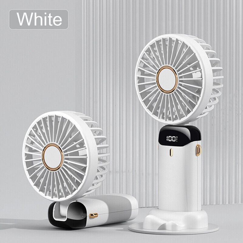 Portable Hand-Held Fan Mini Folding Desk Fan Cooler Cooling USB Rechargeable UK