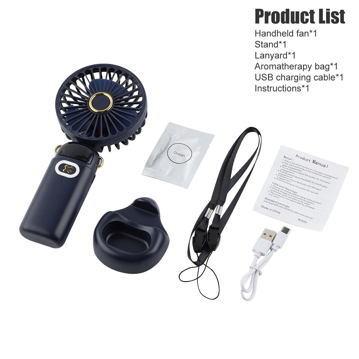 Portable Hand-Held Fan Mini Folding Desk Fan Cooler Cooling USB Rechargeable UK